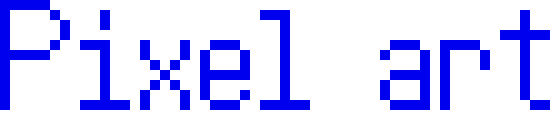 "Pixel art" text